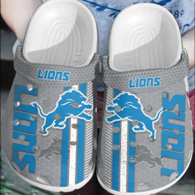 Nfl Detroit Lions Football Clogs Crocs Crocband Shoes Comfortable For Men Women