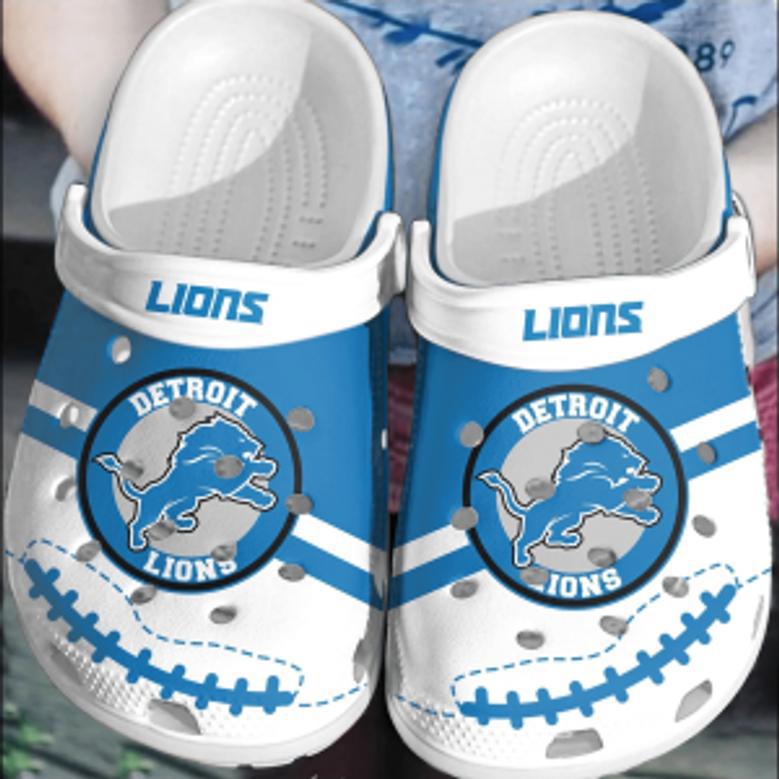 Nfl Detroit Lions Football Crocband Comfortable Shoes Crocs Clogs For Men Women