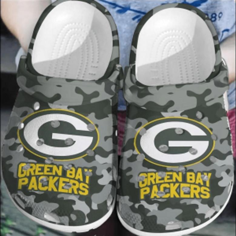 Nfl Green Bay Packers Football Clogs Crocs Shoes Comfortable Crocband For Men Women