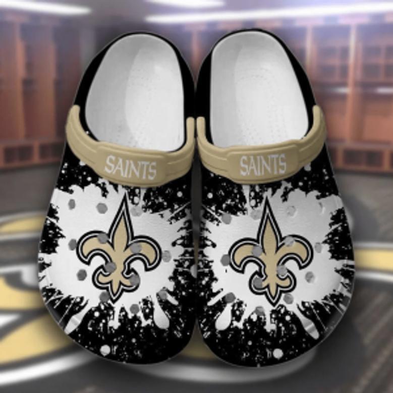 Nfl New Orleans Saints Crocs Clogs Shoes Crocband Comfortable