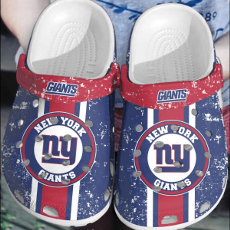 Nfl New York Giants Football Crocs Shoes Crocband Clogs Comfortable For Men Women