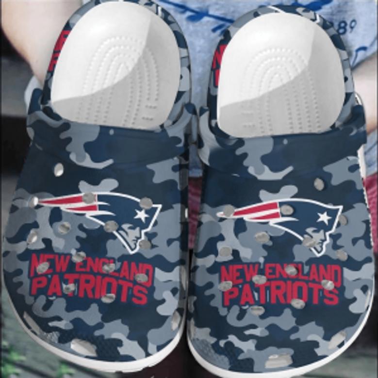 Nfl Patriots Football Crocs Clogs Crocband Comfortable Shoes For Men Women