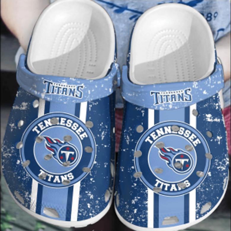 Nfl Tennessee Titans Crocsshoes Clogs Crocband Comfortable For Men Women