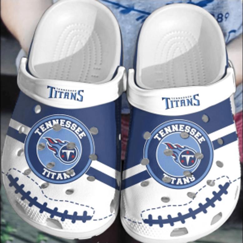 Nfl Tennessee Titans Crocsshoes Crocband Comfortable Clogs For Men Women