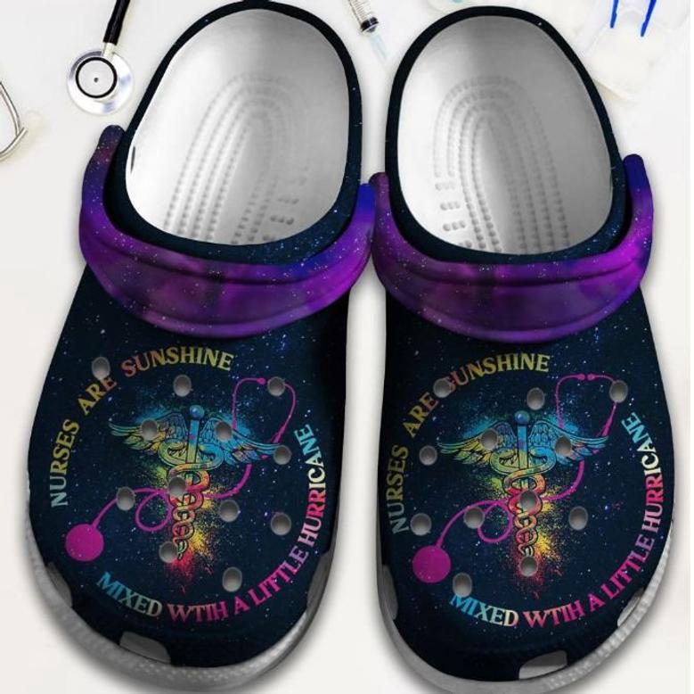 Nurse Are Sunshine Shoes - Mixed With A Little Hurricane Clogs