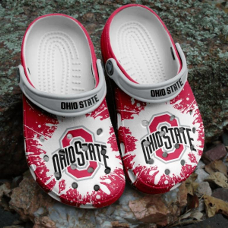 Ohio State Ncaa Crocs Clogs Shoes Crocband Comfortable For Men Women