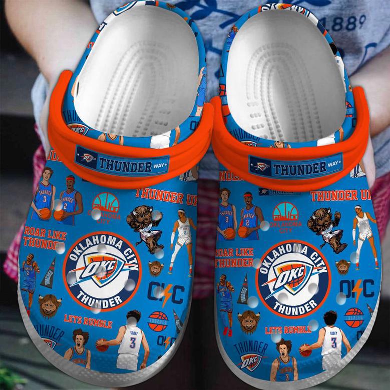 Oklahoma City Thunder Nba Crocs Crocband Clogs Shoes