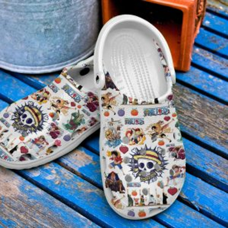 ONE PIECE Crocs スリッパ One Piece Cartoon Anime Crocs Crocband Clogs Shoes - Monsterry
