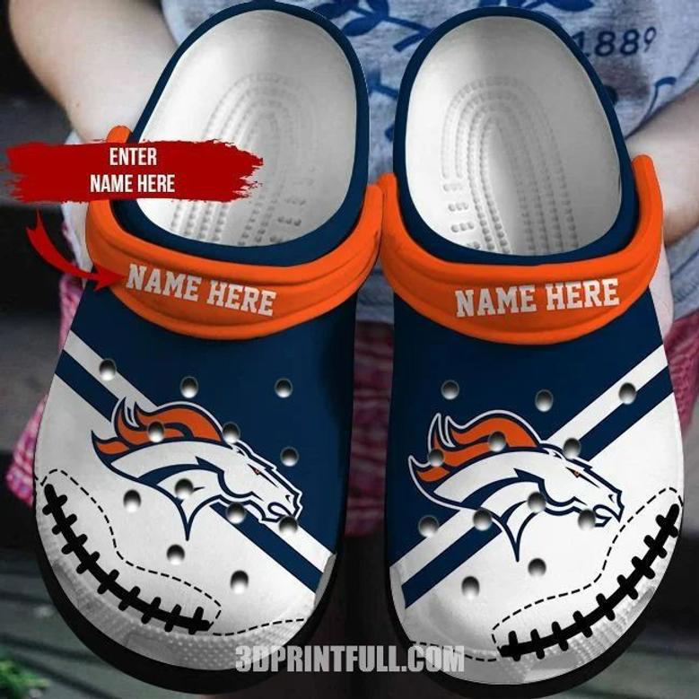 Personailized Broncos Crocbland Clog