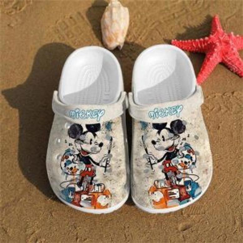 Personalised Mickey Cartoon Crocs Crocband Shoes Clogs Custom Name For Men Women And Kids