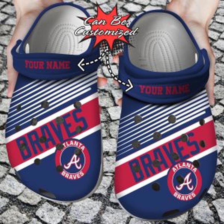 Personalized Baseball Atlanta Braves Print Crocband Crocs Shoes