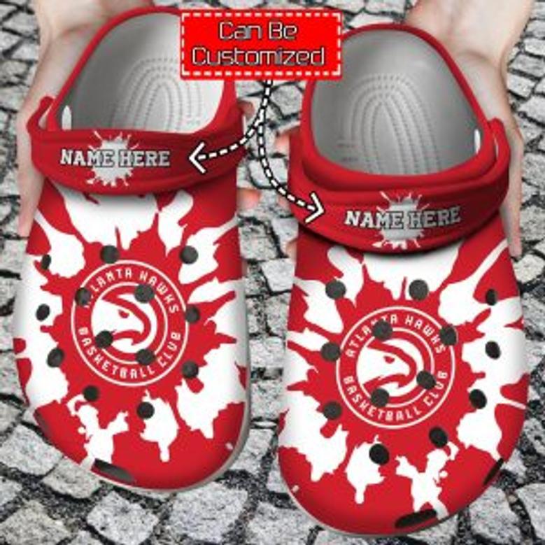 Personalized Basketball Atlanta Hawks Nba Color Splash Print Crocband Crocs Shoes