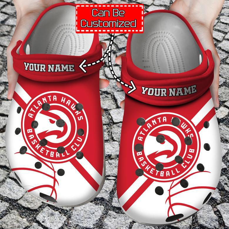 Personalized Basketball Atlanta Hawks Nba Print Crocband Crocs Shoes