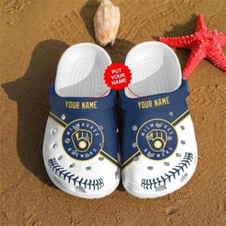 Personalized Brewers Football Team Crocs Clog Custom Name Shoes