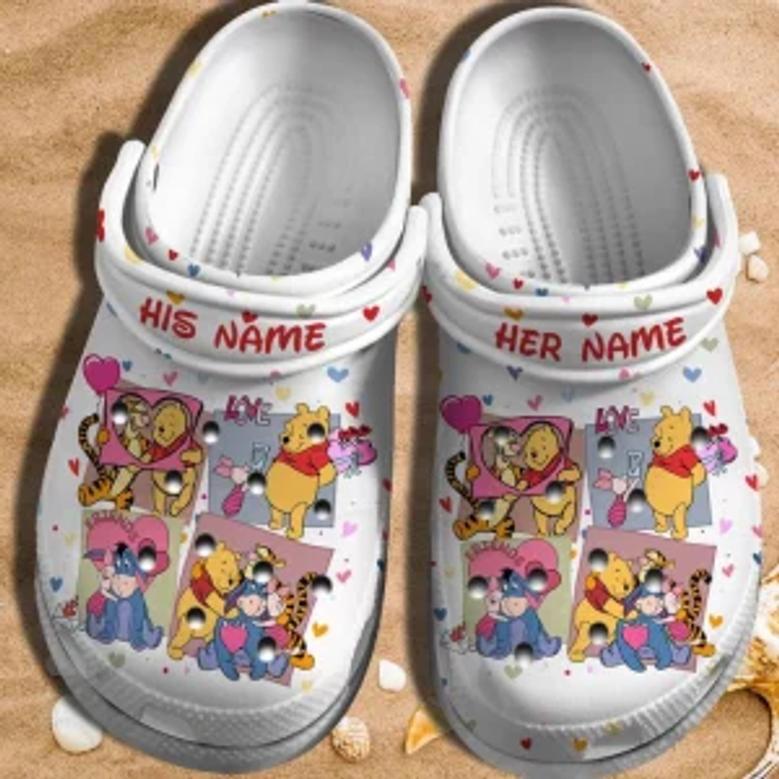 Personalized Disney Mickey Fuzzy Crocs Shoes Crocband Clogs Comfortable For Men Women