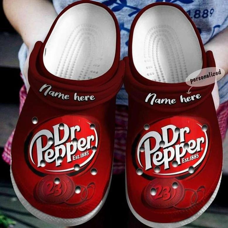 Personalized Name Dr Pepper Soda Pop Crocband Clogs