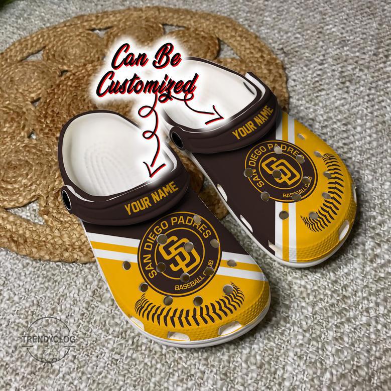 Personalized Padres Baseball Team Crocs Clog Custom Name Shoes