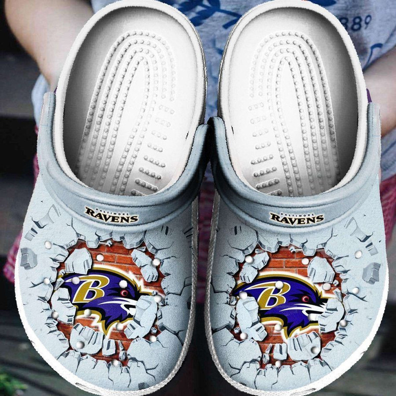 Personalized Ravens Football Team Clog Clog Custom Name Shoes