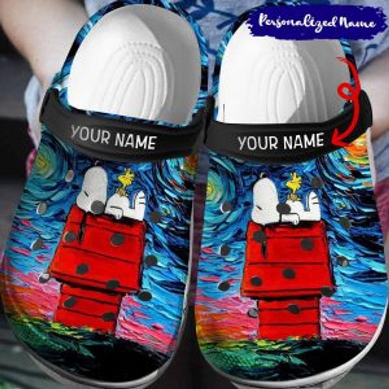 Personalized Snoopy Lovers Crocs 3D Clog Shoes