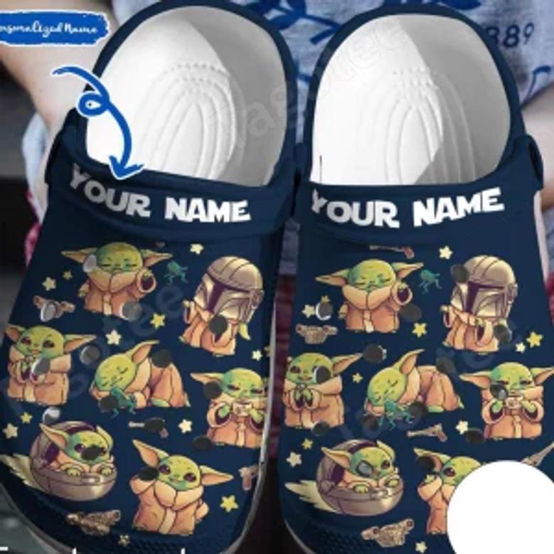 Personalized Star Wars Baby Yoda Crocs Shoes Comfortable Crocband Clogs For Men Women