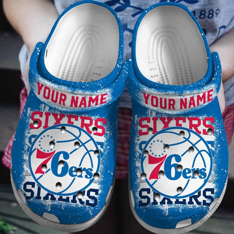 Philadelphia 76Ers Nba Basketball Sport Crocs Crocband Clogs Shoes