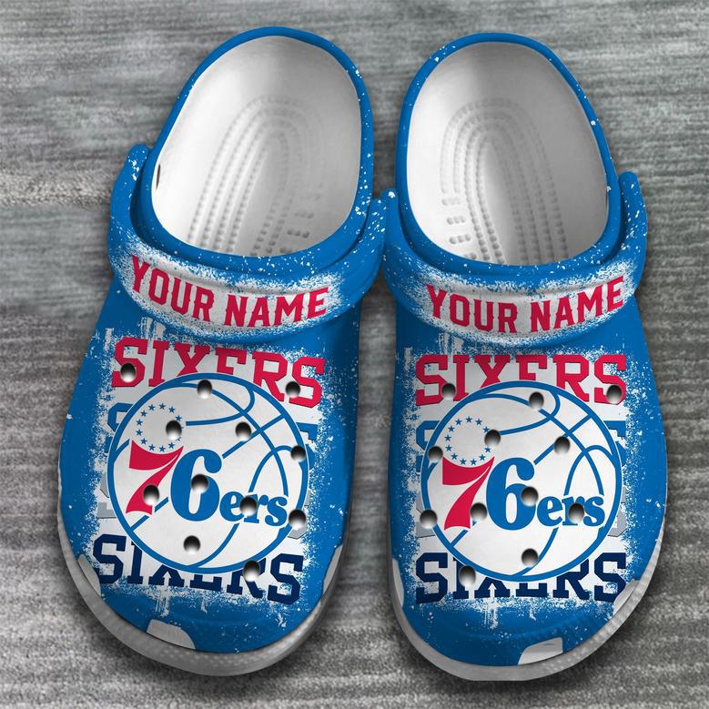 Philadelphia 76Ers Nba Basketball Sport Crocs Crocband Clogs Shoes