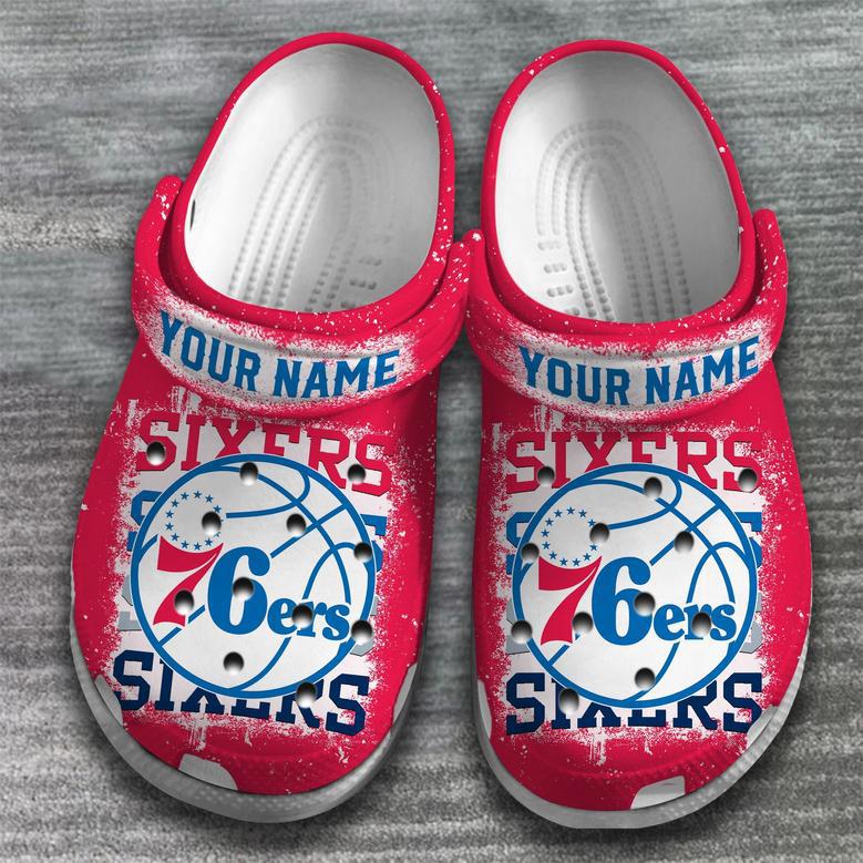 Philadelphia 76Ers Nba Basketball Sport Crocs Crocband Clogs Shoes