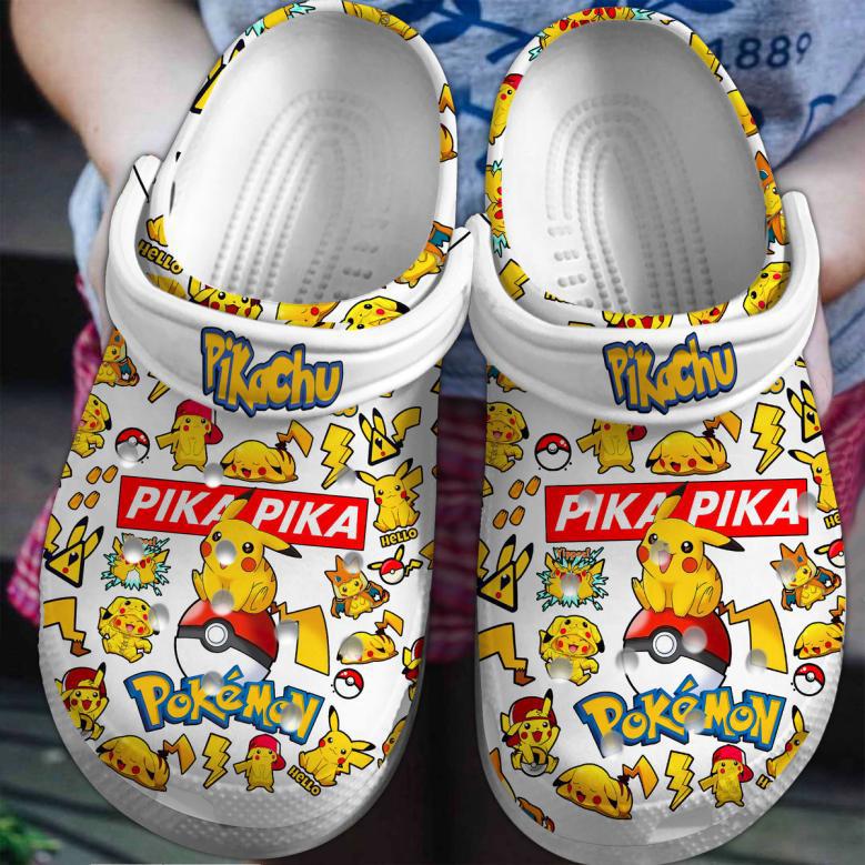 Pikachu Pokemon Anime Cartoon Crocs Crocband Clogs Shoes