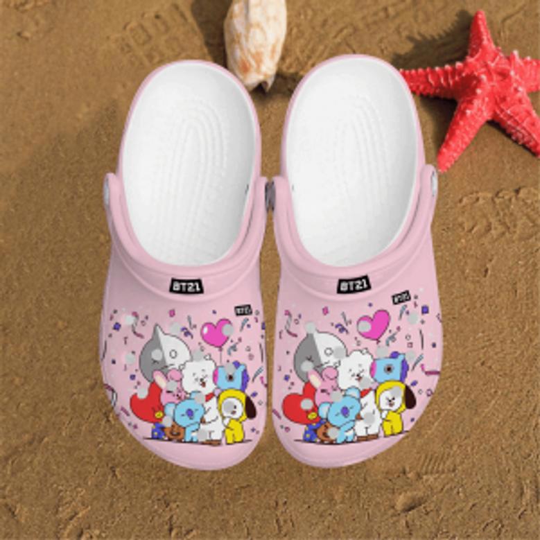 Pinkie Bt21 Party Friends Clog Shoes