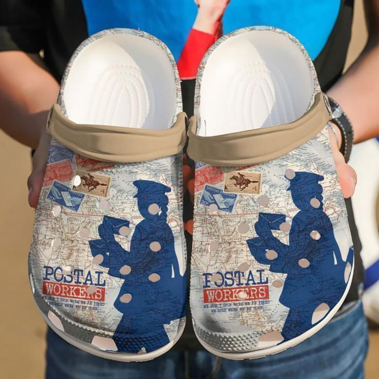 Postal Worker Around The World Clog Shoes