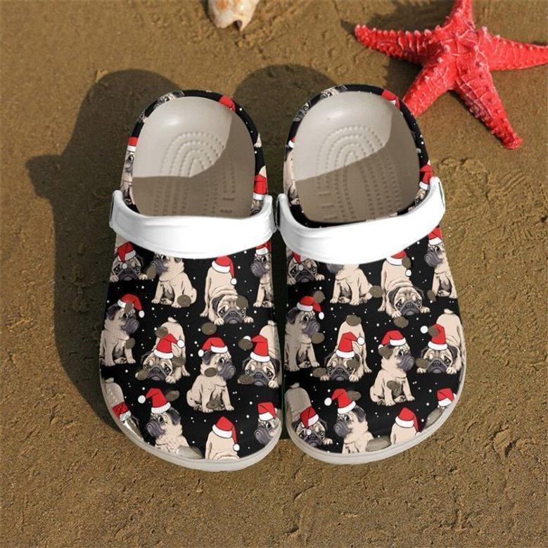Pug Christmas Clog Shoes