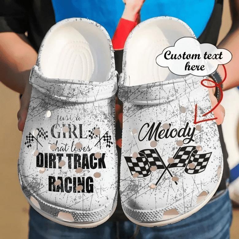 Racing Personalized Dirt Track For Life Classic Clogs Shoes