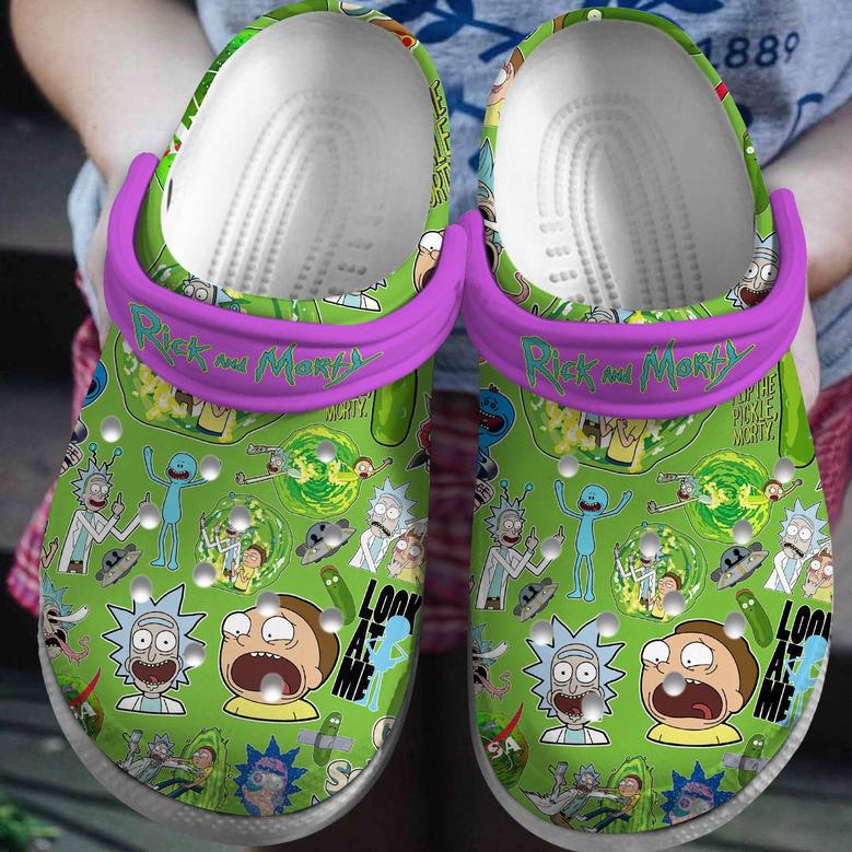 Rick And Morty Cartoon Crocs Crocband Clogs Shoes