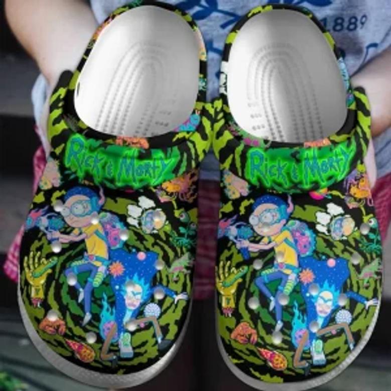 Rick And Morty Cartoon Crocs Shoes Crocband Clogs Comfortable For Men Women