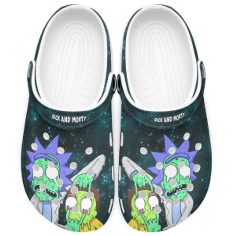 Rick And Morty Comic Crocs Crocband Clogs Comfortable Shoes For Men Women