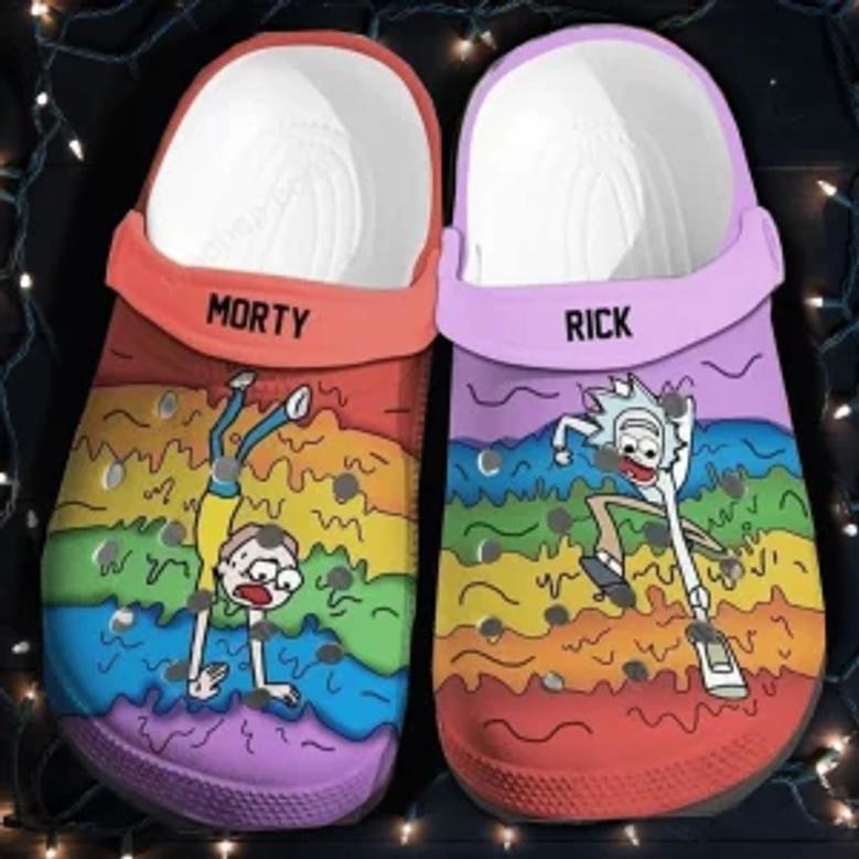 Rick And Morty Comic Crocs Crocband Comfortable Clogs Shoes For Men Women