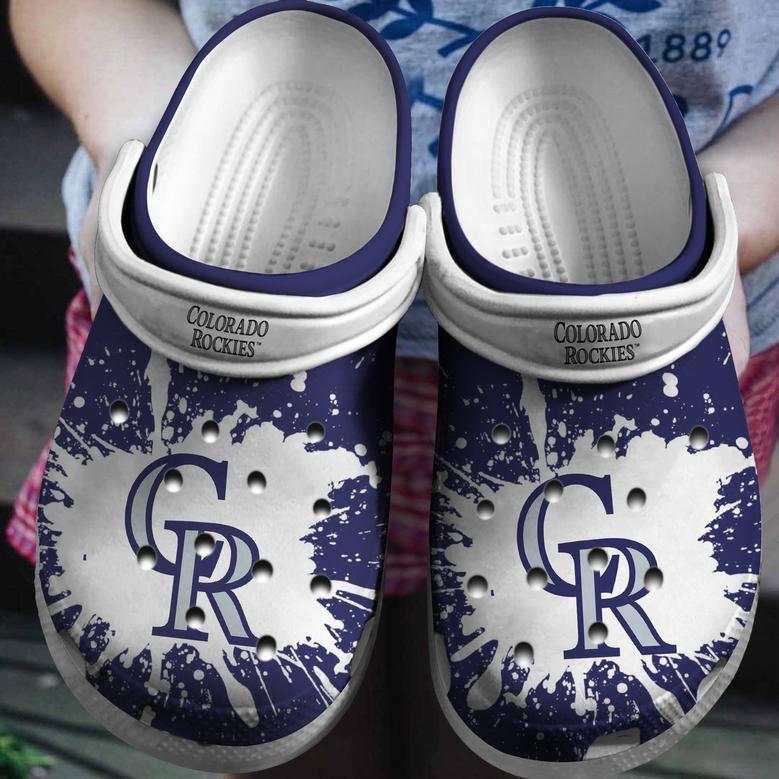 Rockies White-Blue Clog Shoesshoes