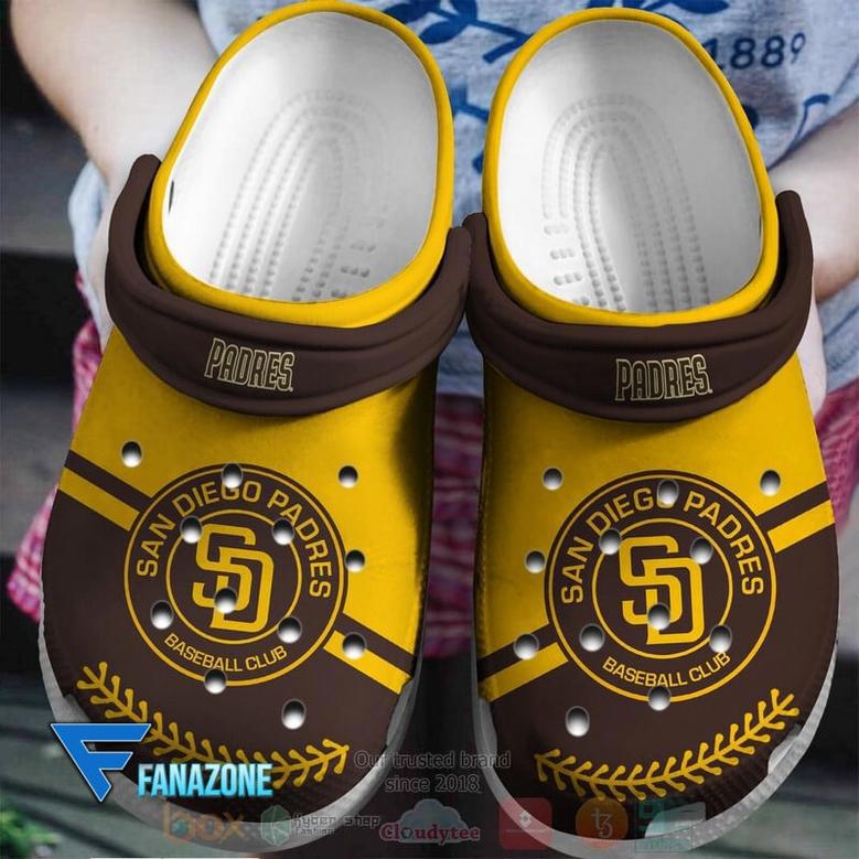 San Diego Padres Brown-Yellow Mlb Sport Crocs Clogs Crocband Shoes