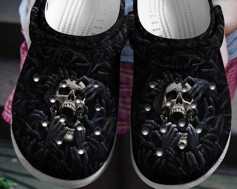 Skull Dark Night Clog Shoes