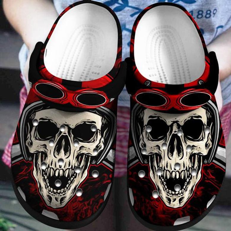 Skull Tattoo And Sun Glasses Clog Shoesshoes Clog Birthday Gift For Man Boy