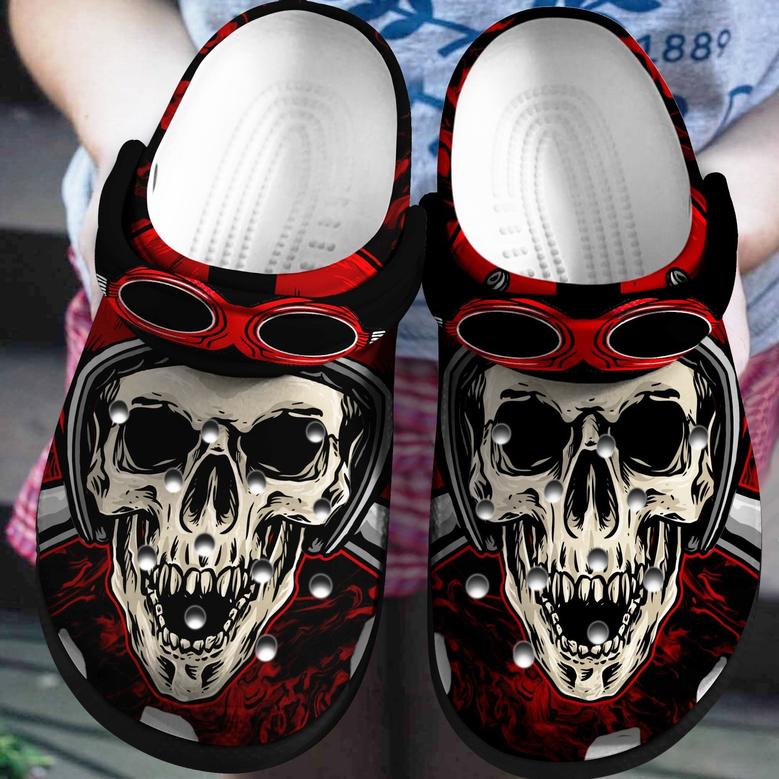 Skull Tattoo And Sun Glasses Clogs Shoes Gift For Men Boy