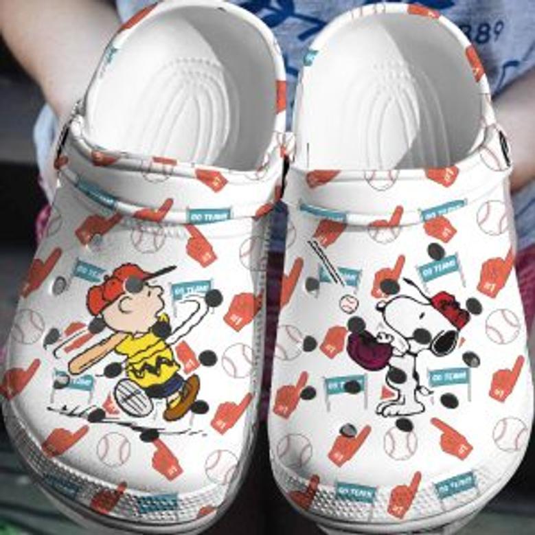 Snoopy Baseball Crocs 3D Clog Shoes