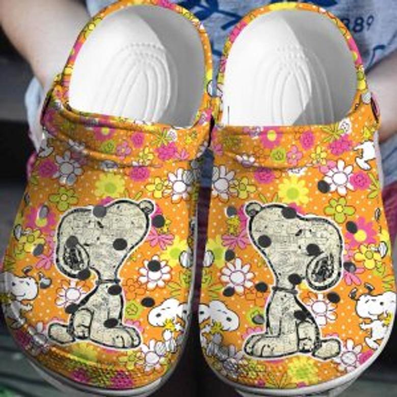 Snoopy Flower Crocs 3D Clog Shoes