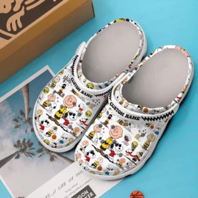 Snoopy Peanuts Cartoon Crocs Crocband Clogs Shoes Custom Name For Men Women And Kids