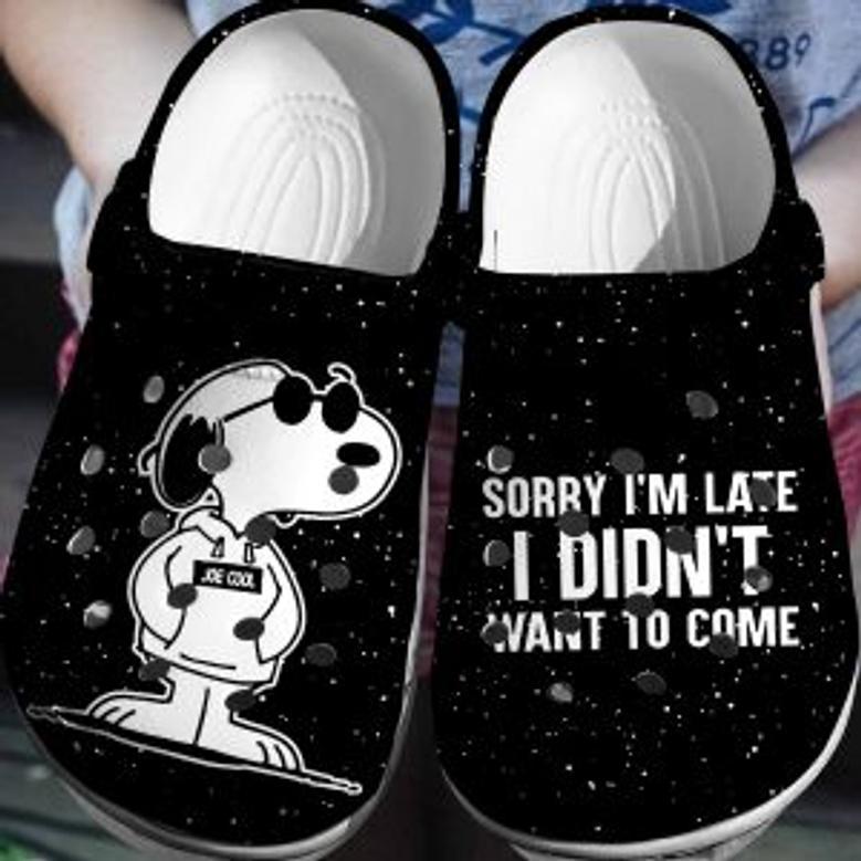 Snoopy - Sorry Im Late I Didnt Want To Come Crocs 3D Clog Shoes