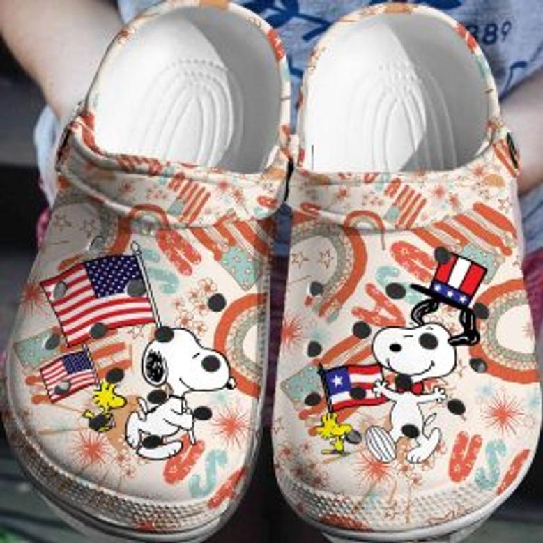 Snoopy Woodstock 4Th Of July Crocs 3D Clog Shoes