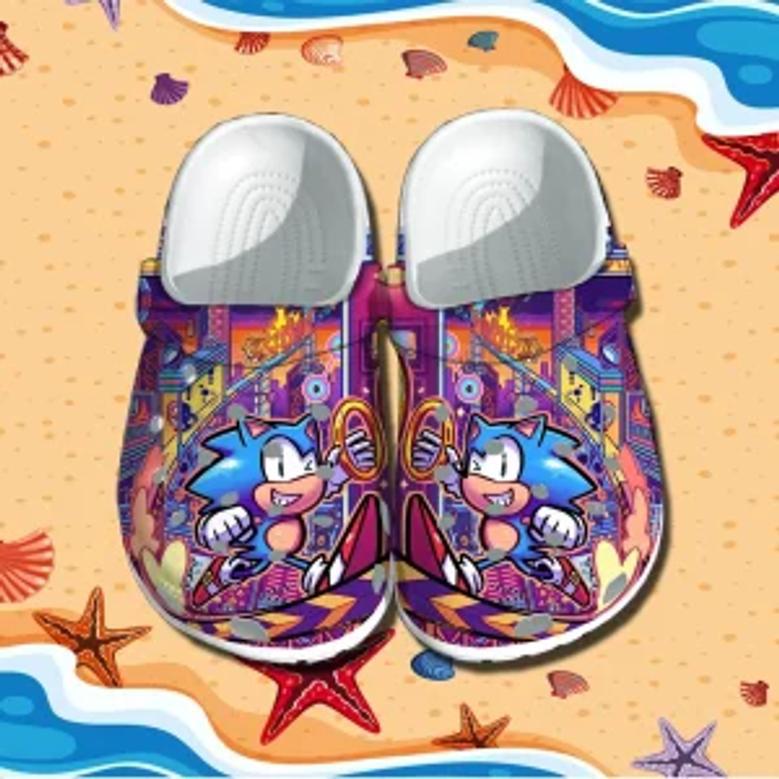 Sonic The Hedgehog Crocs Clog Shoes