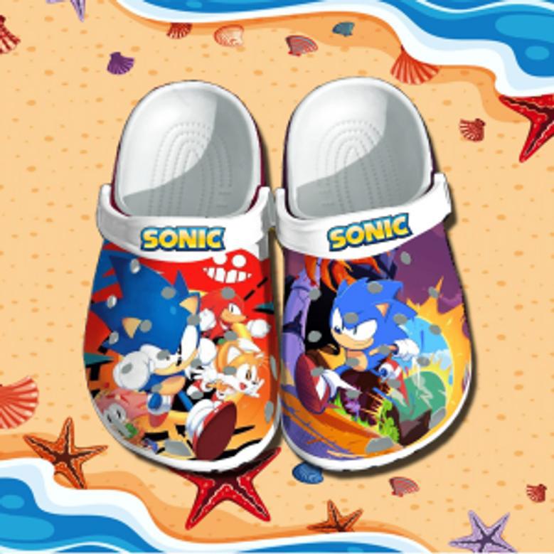 Sonic The Hedgehog Crocs Clog Shoes