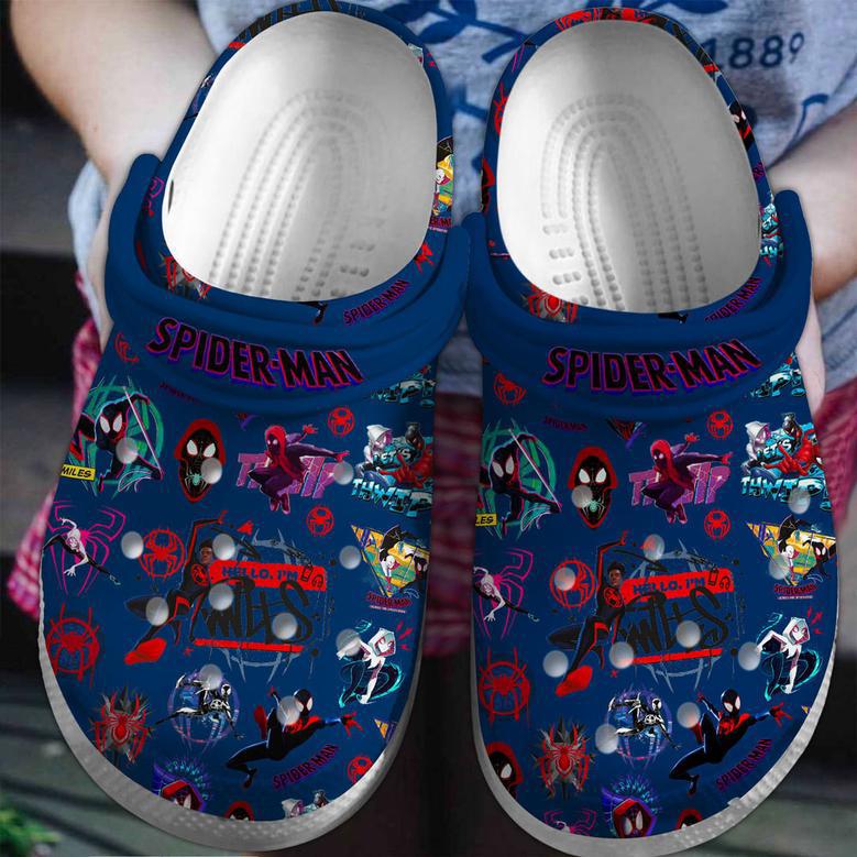 Spider Man Across The Spider-Verse Movie Crocs Crocband Clogs For Men Women And Kids