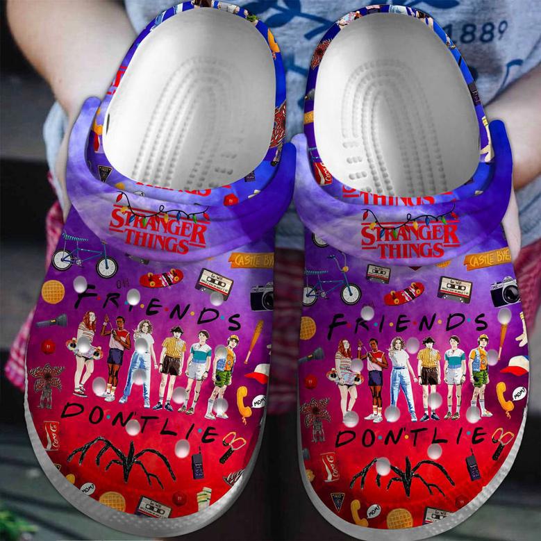 Stranger Things Friends Dont Lie Movie Crocs Crocband Clogs Shoes